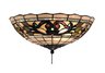 Tiffany Buckingham 2-Light Fan Kit/Ceiling Mount in Vintage Antique with Tiffany Style Glass