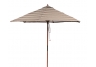 Stripe Wood Market Umbrella