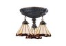 997-AW-03 Mix-N-Match 3-Light Semi Flush in Aged Walnut