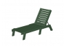 Green Armless Chaise Lounge