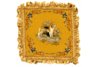 Hound on Gold Needlepoint Pillow