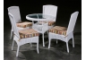 White Universal Bistro Table & Dining Chairs