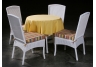 White Universal Bistro Table & Dining Chairs