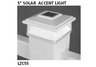 Solar post caps, solar post cap for 5x5 vinyl post