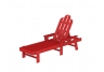 Long Island Sunset Red Chaise Lounge