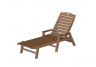 Nautical Teak Chaise Lounge