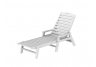 Nautical White Chaise Lounge