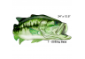 Striking Bass Semi-Adhesive Wall Sticker