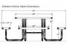 46" Square Semi-Solid Childs Picnic Table