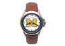 University of Michigan Wolverines Men's Leather Watch