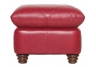 The Weston Cherry Italian Leather Ottoman