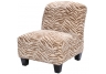 Zebra Beigh Slipper Chair