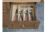 "Medium Oak" 3-Drawer Kitchen Butler drawer