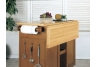 "Medium Oak" 3-Drawer Kitchen Butler fold