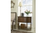 Warm Cherry Demilune Console Table