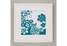 Teal" Flower Power series framed art