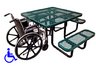 picnic table, commercial site furnishings, wheelchair accessible picnic tables
