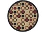 Red Round Circles Rug