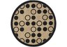 Beige Round Circles Rug