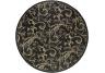 Black and Brown Floral Rug