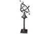 Light Copper Rust Pedestal Armillary Sundial