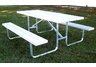 picnic tables, aluminum picnic tables, steel picnic tables, steel picnic table frames