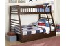 Dreamland Twin over Full Bunk Bed with Storage Drawers