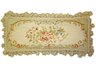 Vintage Flower Neckroll Needlepoint Pillow