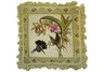 Birds and Pink Flower Needlepoint Pillow