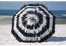 Black and White Raffia Beach Umbrella