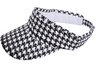 Black and White Houndstooth Visor