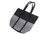 Black & White Houndstooth Zipper Tote Bag