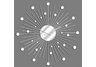 Silver Disc and Mirror Star Burst wall clock