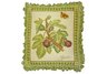 Butterfly and Fig Needlepoint Pillow