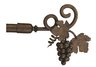 METAL DRAPERY FINIAL PAIR: GRAPEVINE