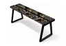 backless park bench