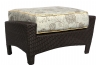 Wicker Ottoman with Cushion