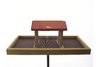 3 Qt. Hopper with Platform and Burgandy Roof