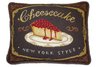 cheesecake needlepoint pillow