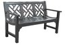 Chippendale Cast Aluminum Bench Black