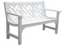 cast aluminum park bench white