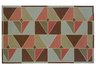Chocolate & Apricot Geo Rug