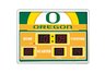 Oregon Ducks Team Clock and Thermometer Scoreboard