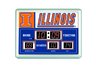 Illinois Fighting Illini Team Clock and Thermometer Scoreboard