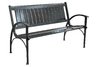 contemporary cast aluminum park bench
