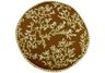 Round Coral Needlepoint Pillow