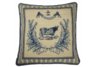 French Blue Cow Needlepoint Pillow