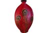 Small Red Peacock Vase