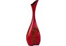 Large Red Peacock Vase
