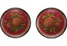 Red Hospitality Plates - Set of Two